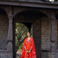 Orange Luxurious Chanderi Silk Suit (3 piece)