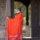 Orange Luxurious Chanderi Silk Suit (3 piece)