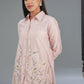 Pink Chanderi Silk Machine Embroidered Co-Ord Set