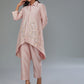 Pink Chanderi Silk Machine Embroidered Co-Ord Set