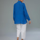 Cotton Silk Embroidered Blue Shirt from Kahani Lush