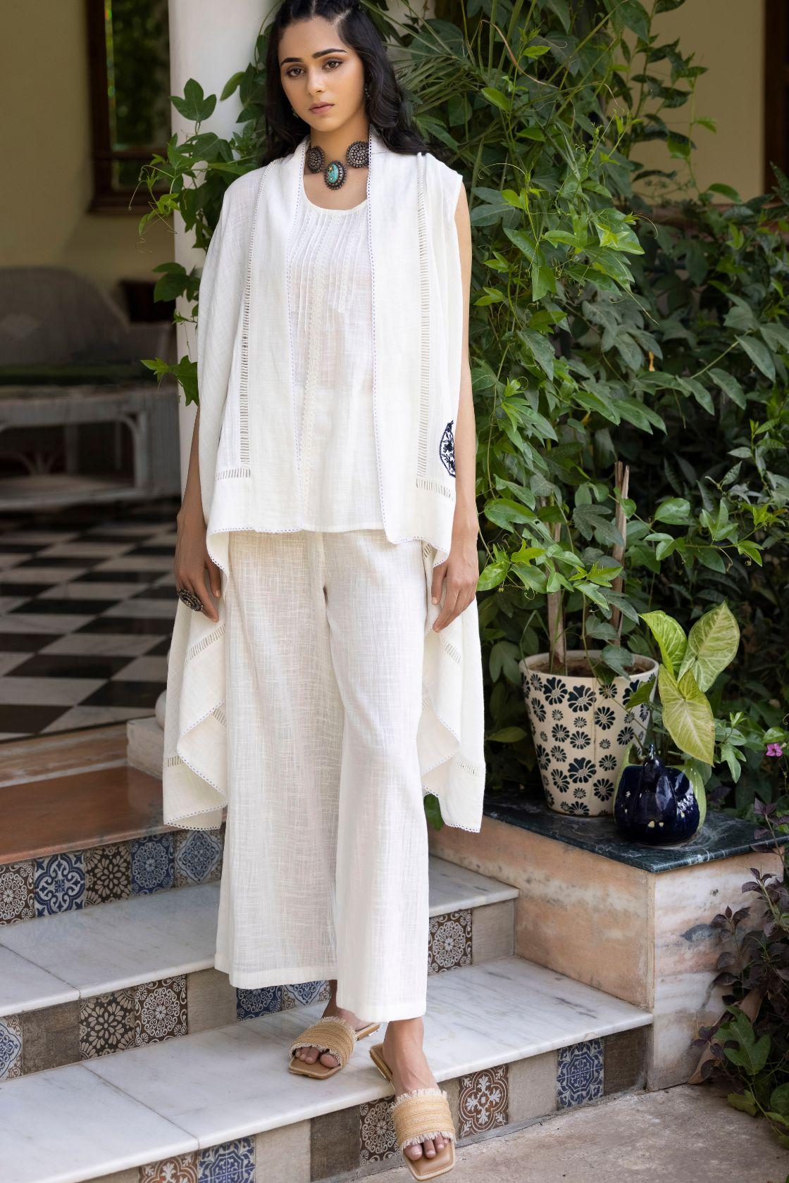 3 Piece Suit Includes Kurta, Palazzo Pants Paired