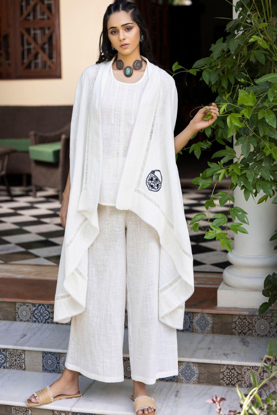 3 Piece Suit Includes Kurta, Palazzo Pants Paired