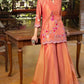 Dual Tone Sharara Set With Effect Of Orange And Pink